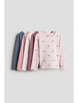 H&M - Girls Multi-Color 5-pack long-sleeved T-shirts