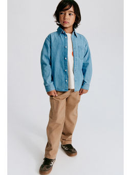 H&M - Boys Beige Cotton cargo Pant