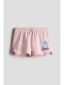 H&M - Girls Pink Print-motif sweatshorts