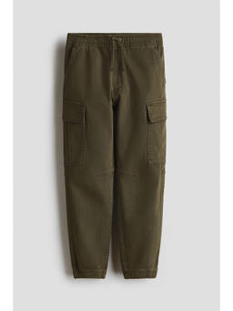 H&M - Boys Green Cotton cargo joggers
