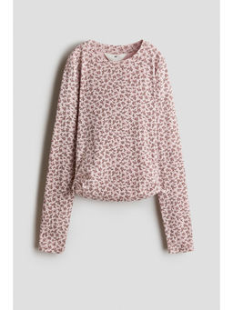 H&M - Girls Pink Ribbed cotton top