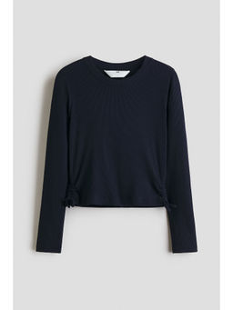 H&M - Girls Blue Ribbed cotton top