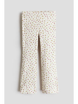 H&M - Girls White Flared cotton leggings