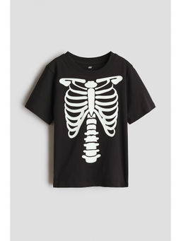 H&M - Boys Black Printed T-shirt
