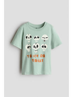 H&M - Boys Green Printed T-shirt