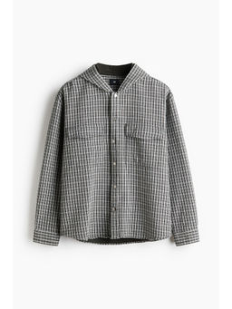 H&M - Men Black Hooded cotton overshirt