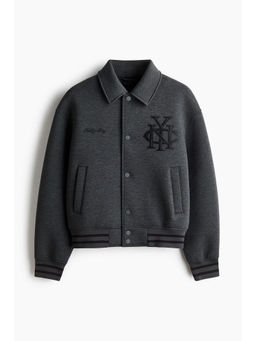 H&M - Men Grey Scuba baseball jacket