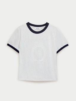 Pomelo - Ringer Graphic Tee - Light Grey