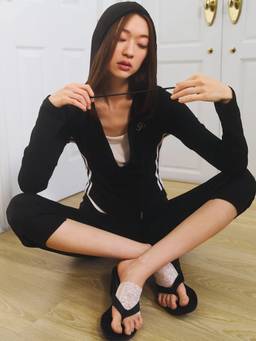 Pomelo - Zip-Up Hoodie Jacket - Black