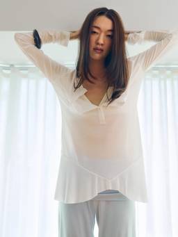 Pomelo - Ruffle Hem Mini Dress - White