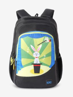 WILDCRAFT - Unisex Doodle 27 Mys Bunny Black Backpack (14-16 Years)