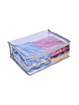 Premsons - Grey Saree Cover with Zip (Pack Of 2)