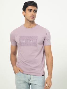 Rare Rabbit - Alanet Branded Chest Graphic T-Shirt Purple