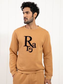 Rare Rabbit - Argyll Graphic Print Sweatshirt Mustard