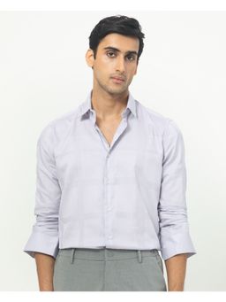 Rare Rabbit - Boxlines Solid Self Jacquard Shirt Lavender