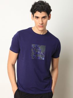 Rare Rabbit - Capri Graphic Printed T-Shirt Purple