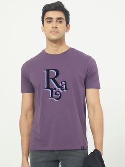 Rare Rabbit - Cero Smart T-Shirt with Branding Purple