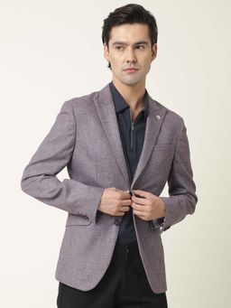 Rare Rabbit - Drews Modern Solid Blazer Purple
