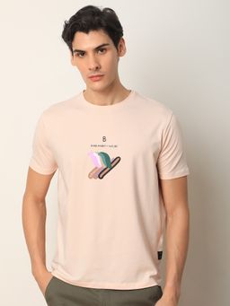 Rare Rabbit - Erdon Pastel Cream T-Shirt