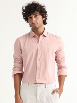 Rare Rabbit - Gazan Dobby Self Striped Shirt Pink