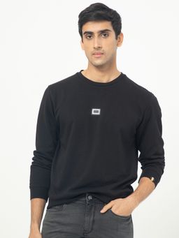 Rare Rabbit - Glitch Solid Sweatshirt Black