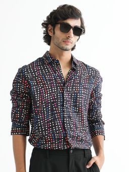 Rare Rabbit - Irvine Stylish Printed Shirt Black