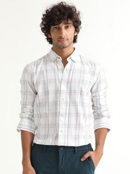 Rare Rabbit - Lome Checkered Shirt White