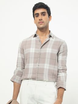 Rare Rabbit - Melfi Smart Dupplin Checks Shirt Brown