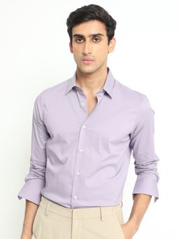Rare Rabbit - Neutons Full Sleeve Solid Shirt Purple