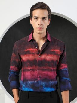 Rare Rabbit - Ombre Modish Tie & Dye Shirt Multi-Color