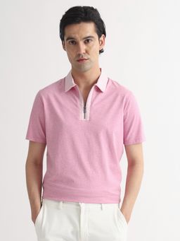 Rare Rabbit - Panel Primary Pink Polo T-Shirt