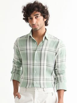Rare Rabbit - Taverna Dupplin Check Shirt Green