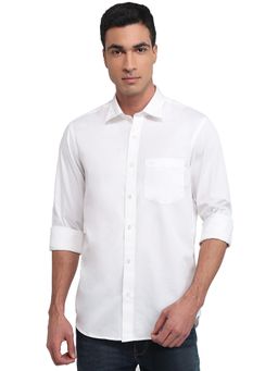 ColorPlus - Regular Fit White Pure Cotton Casual Shirt