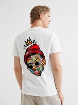 PRONK - Thug Life Men Regular Fit White Half Sleeve T-Shirt