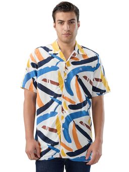 Raymond - Comfort Fit Medium Orange Pure Cotton Casual Shirt