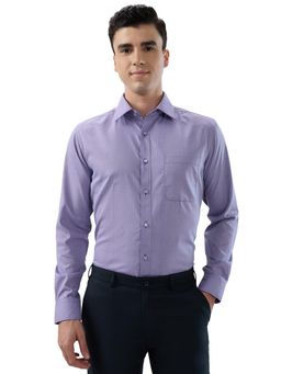 Raymond - Slim Fit Self Design Medium Purple Shirt