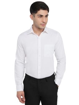 Raymond - Slim Fit Solid White Shirt