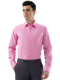 Raymond - Slim Fit Solid Medium Pink Shirt