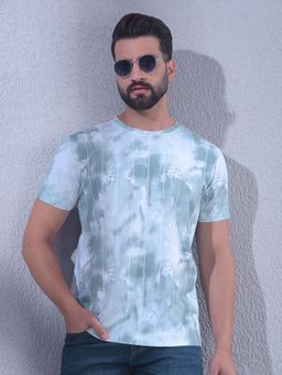 CRIMSOUNE CLUB - Men Green Printed T-Shirt
