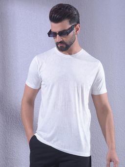 CRIMSOUNE CLUB - Men White Jacquard T-Shirt