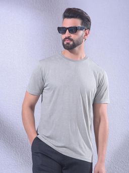 CRIMSOUNE CLUB - Men Grey Jacquard T-Shirt