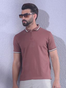 CRIMSOUNE CLUB - Men Brown Polo T-Shirt