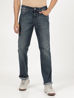 Wrangler - Men Blue Vegas Heavy Fade Low Rise Jeans