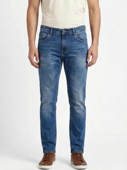 Wrangler - Men's Blue Skanders Slim Fit Low Rise Jeans
