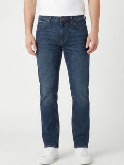 Wrangler - Men's Blue Millard Straight Fit Mid Rise Jeans