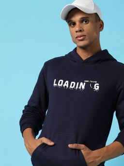 Campus Sutra - Typography Print Hoodie Kangaroo Pocket