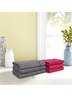 SPACES - Cotton Hand Towel Quick To Dry Attractive Border High Absorbency