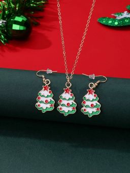 EL REGALO - Christmas Jewellery for Kids Girls Green (Set of 2)