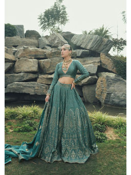 Safaa - The Zalea Tel Embroidered Lehenga Set