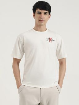 United Colors of Benetton - Men White Polycotton Typography Round Neck T-shirt